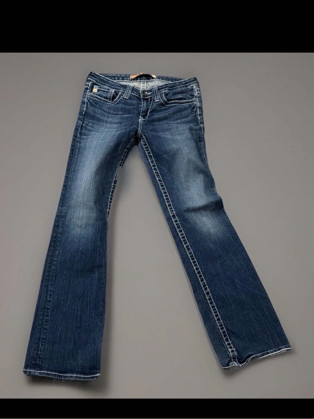 Big Star Remy Low Rise Bootcut Jeans 28R Dark Wash Y2K - Picture 2 of 5